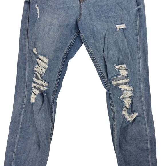 Wild Fable High Rise Mom Jeans Womens Size 10 Distressed Light Wash Blue Denim - Picture 8 of 13